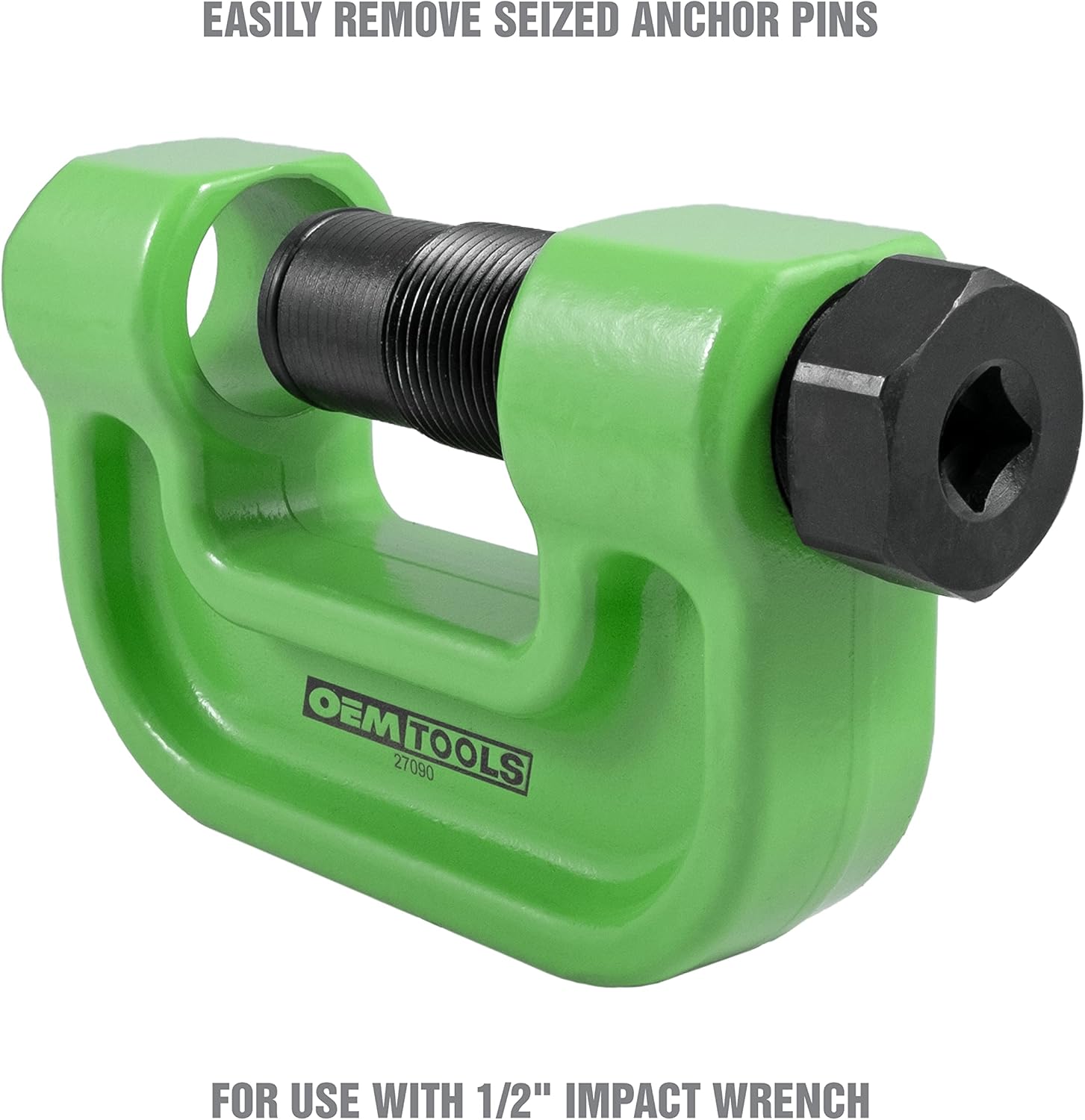 OEMTOOLS 27090 Prensa de anclaje de freno, prensa de pasador de anclaje de acero de alto grado para camión, herramienta de buje de pasador de
