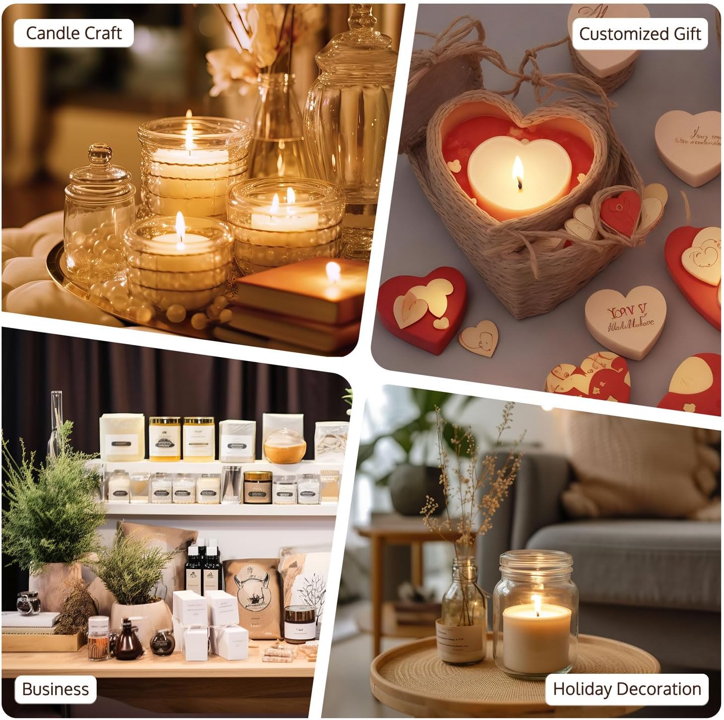 OFFNOVA Derretidor de cera para hacer velas, olla de fusión de cera de vela de 6L con boquilla de núcleo de calefacción y pantalla digital, ideal