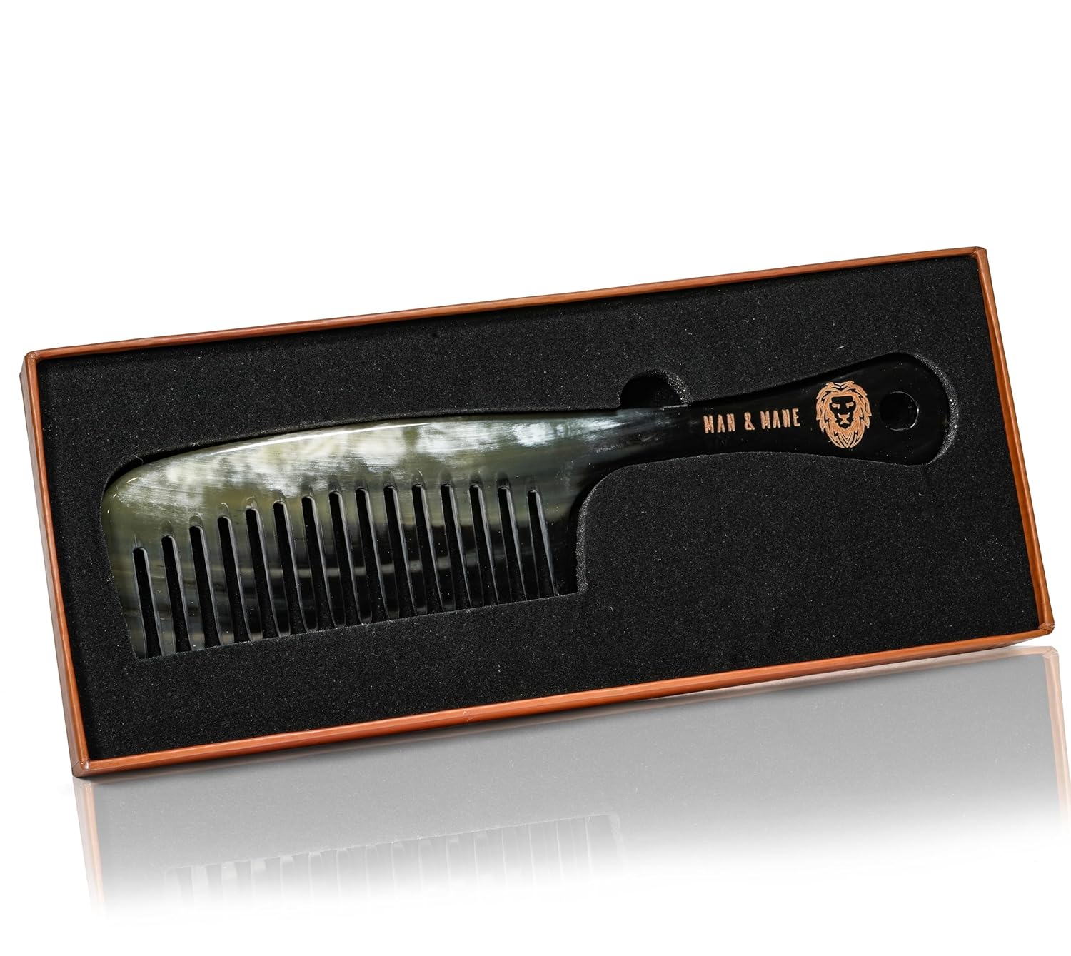 Peine para desenredar y peinar de dientes anchos antiestático 100% hecho a mano para mujeres y hombres