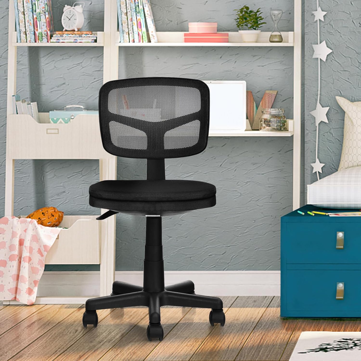 Silla de escritorio para niños, silla de estudio para adolescentes y niñas, silla de computadora para niños pequeños, silla de trabajo ajustable de