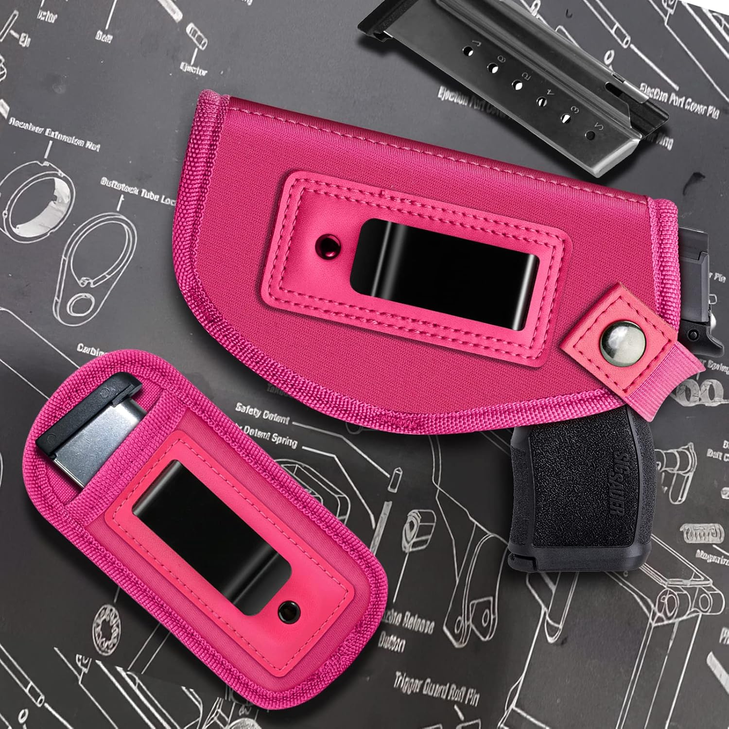 Funda de pistola para mujereshombres, fundas universales IWB para transporte oculto, pistolera diestrazurda, se adapta a S&W M&P Shield 940 0.354 in