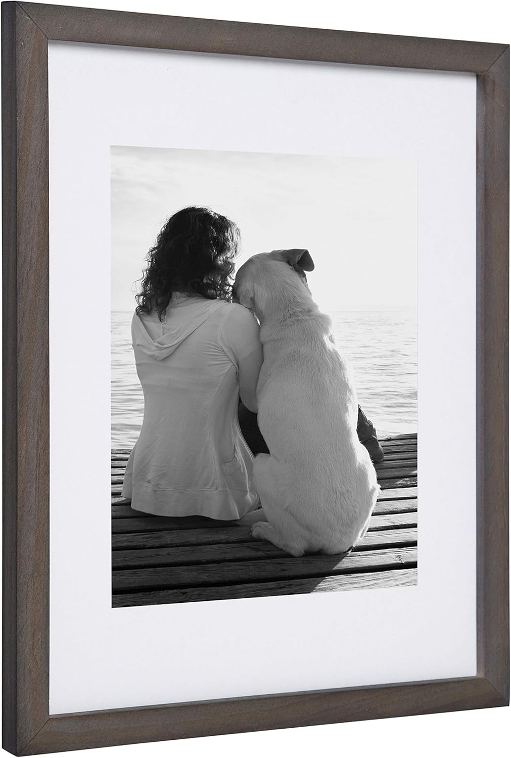 DesignOvation – Juego de marcos de fotos personalizables en madera