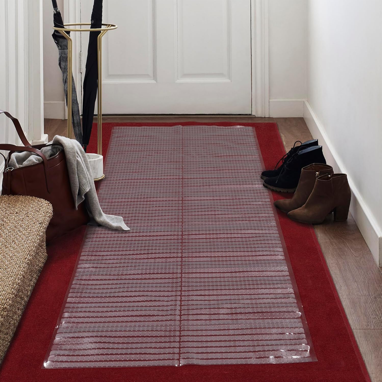 Sweet Home Stores Floor Protector Collection – Alfombra protectora para interiores, impermeable, antideslizante, con diseño transparente, para