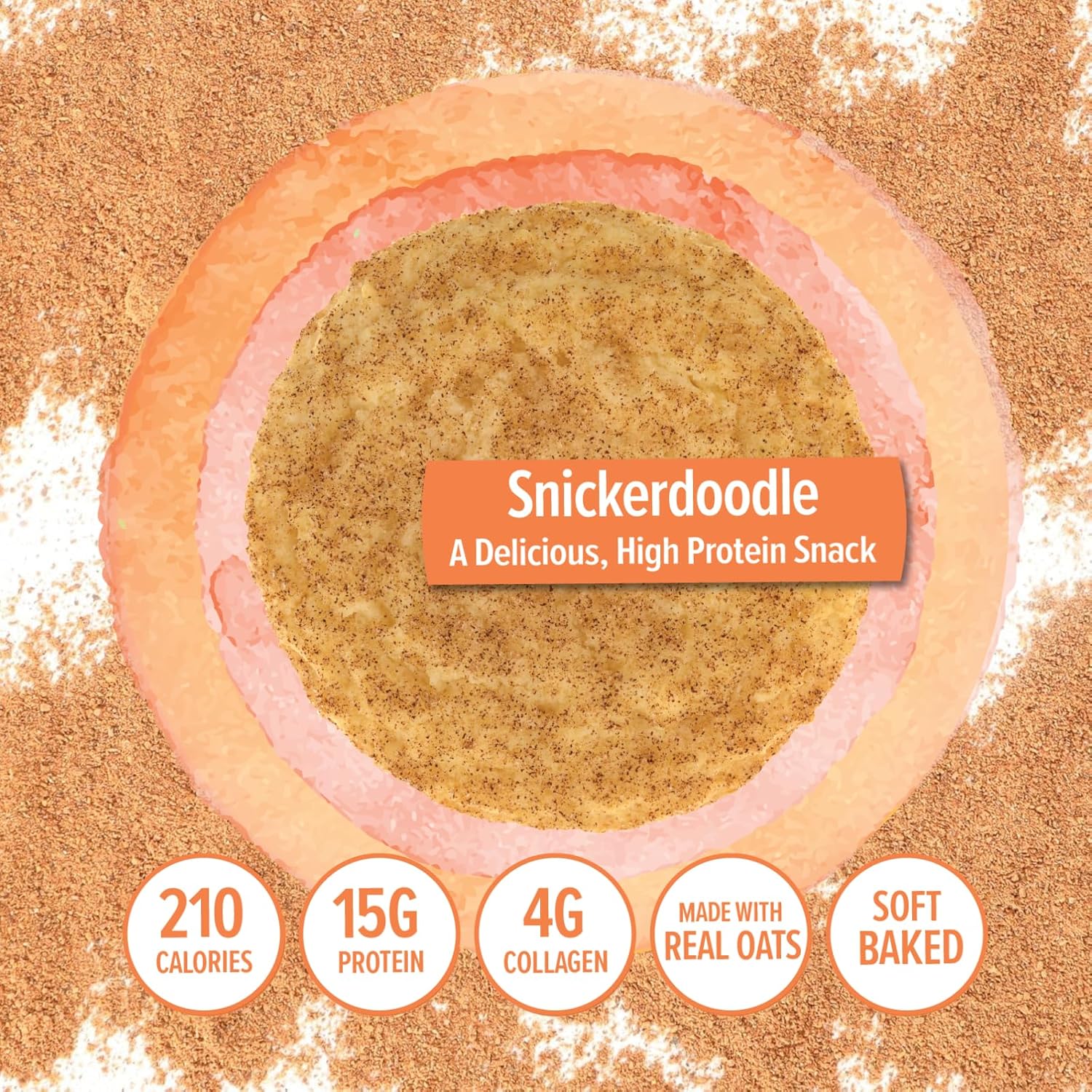 321glo Protein+ Cookies  Galletas horneadas suaves con colágeno de alto contenido en proteínas, 0.55 oz de proteína, aperitivo para hombres, mujeres