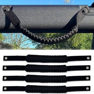 Medwoka Asas de agarre de barra antivuelco (negro) Compatible con Ford Bronco 2021 2022 2023, mango de agarre de paracaídas, accesorios interiores Medwoka Asas de agarre de barra antivuelco (negro) Compatible con Ford Bronco 2021 2022 2023, mango de agarre de paracaídas, accesorios interiores