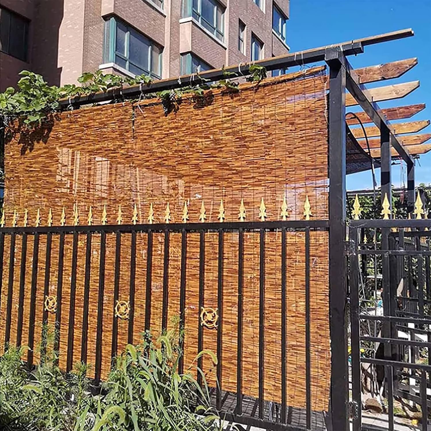 Persianas de bambú enrollables de bambú, persianas de bambú para ventanas, persianas enrollables de bambú para exteriores, cortinas de bambú para