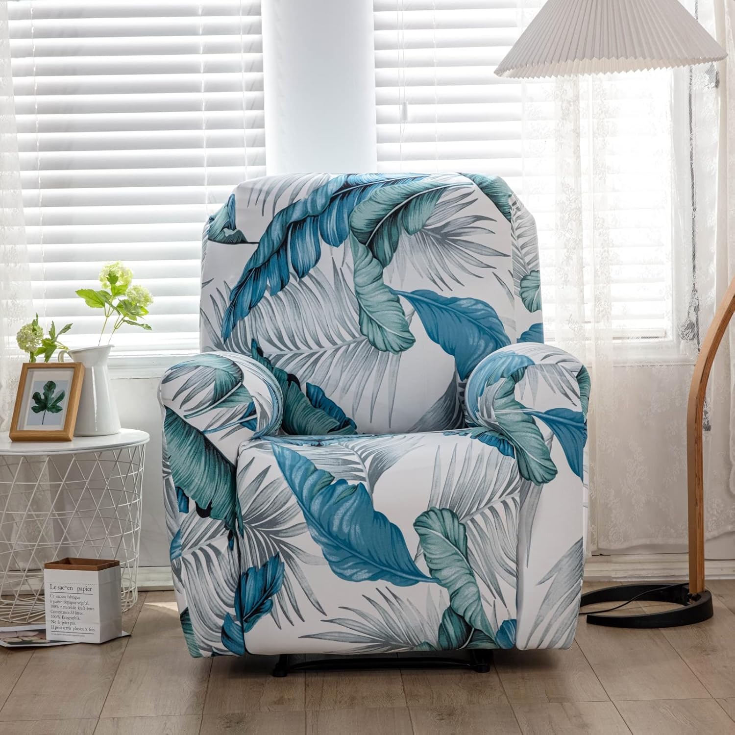 KRFOONN Fundas elásticas para sofá reclinable con estampado, 4 piezas, colección Fallon, fundas para sillas de niño perezoso, protector de muebles,