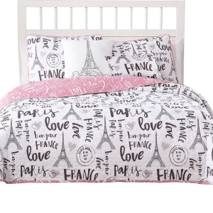 Bonjour, set de 5 unidades de colcha reversible, tamaño queen., RosadoBlancoNegro, King Bonjour, set de 5 unidades de colcha reversible, tamaño queen., RosadoBlancoNegro, King