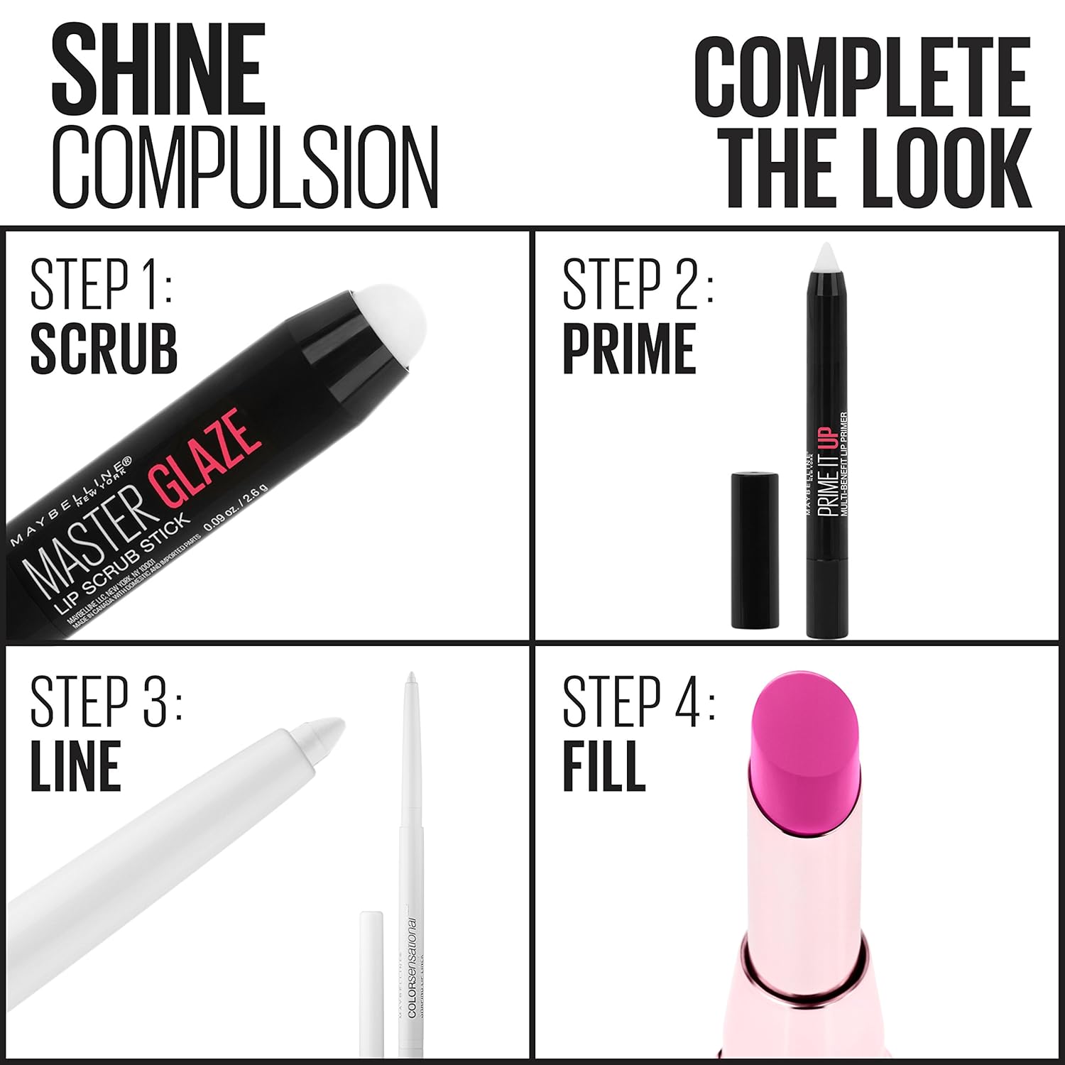 Maybelline New York – Maquillaje para labios color sensacional compulsión de brillo