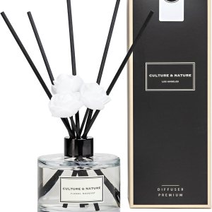 CULTURE & NATURE Difusor de varillas de 6.7 oz (6.8 fl oz), juego de difusor de varillas perfumadas con ramo floral CULTURE & NATURE Difusor de varillas de 6.7 oz (6.8 fl oz), juego de difusor de varillas perfumadas con ramo floral