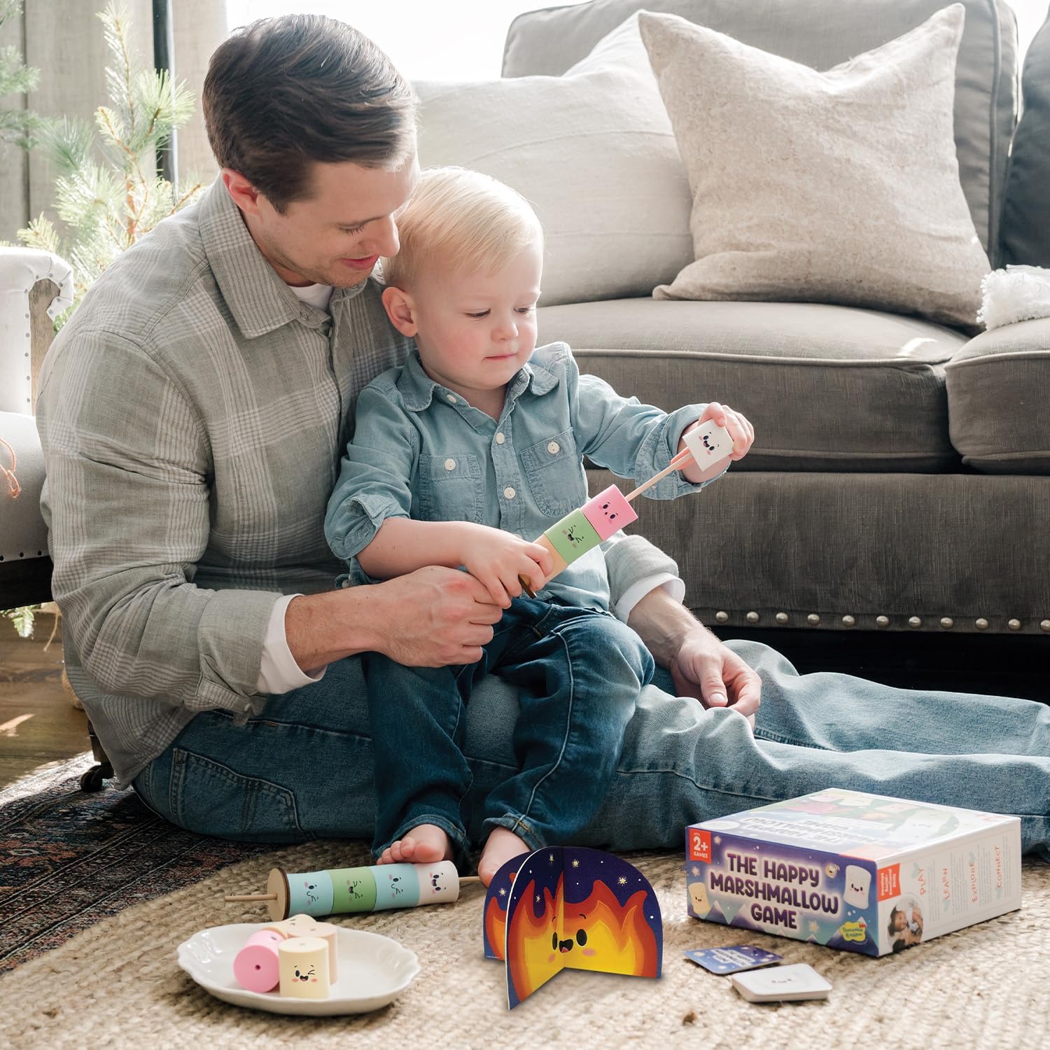 Peaceable Kingdom Happy Marshmallow – Juego para niños a partir de 2 años y desarrolla habilidades motoras finas y combinación de colores para niños