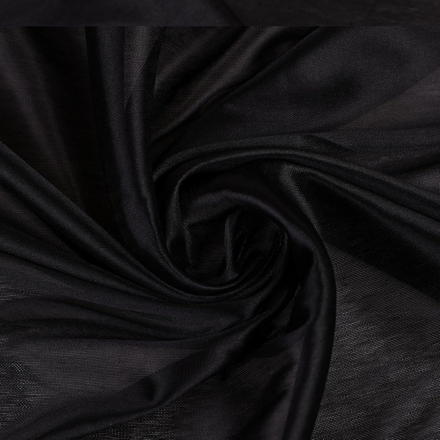 Kachanaa Cortinas de telón de fondo negro arrugado de 10 x 10 pies para fiestas, fotografía, cortinas de fondo de poliéster, decoración de boda,