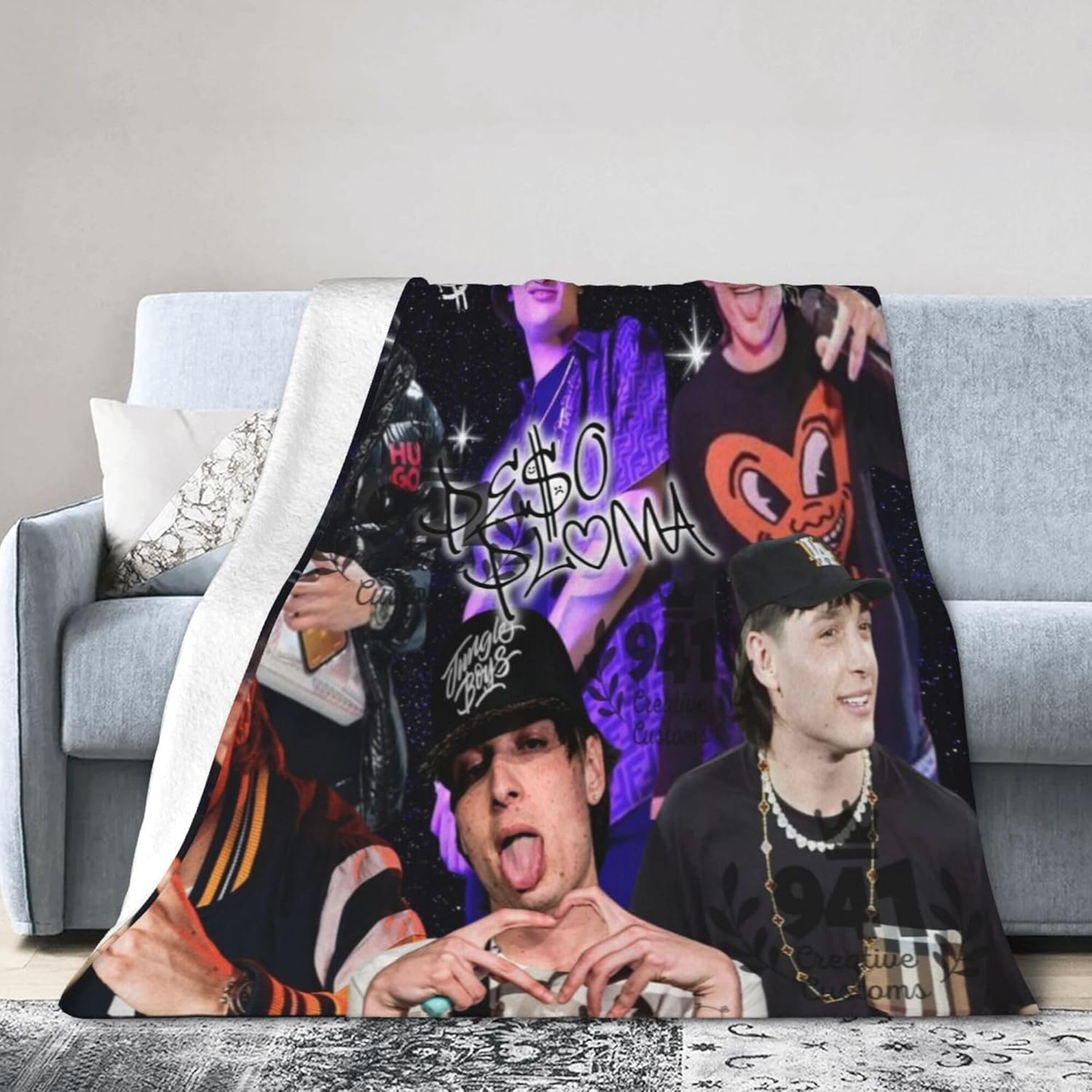 Peso – Manta de collage musical de pluma, cálida y acogedora manta de felpa para cama, sofá, cama, sofá, decoración de sofá, sofá, decoración de