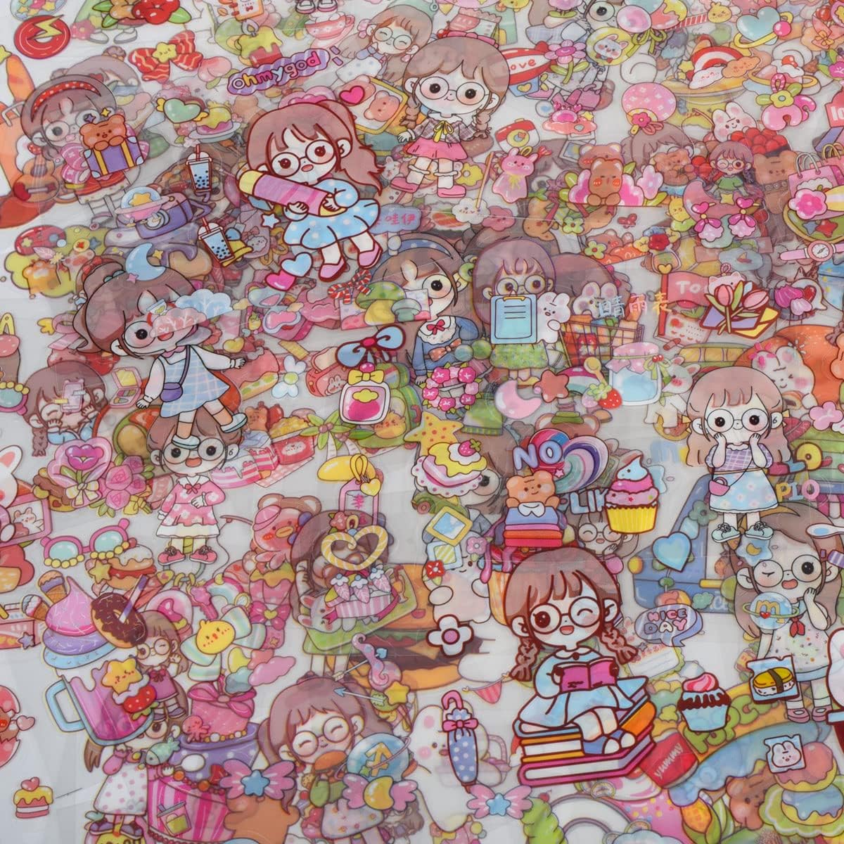 Calcomanías de letras kawaii japonesas de papelería, 100 hojas, lindas calcomanías de álbumes de recortes, calcomanías Kuromi para hacer tarjetas,