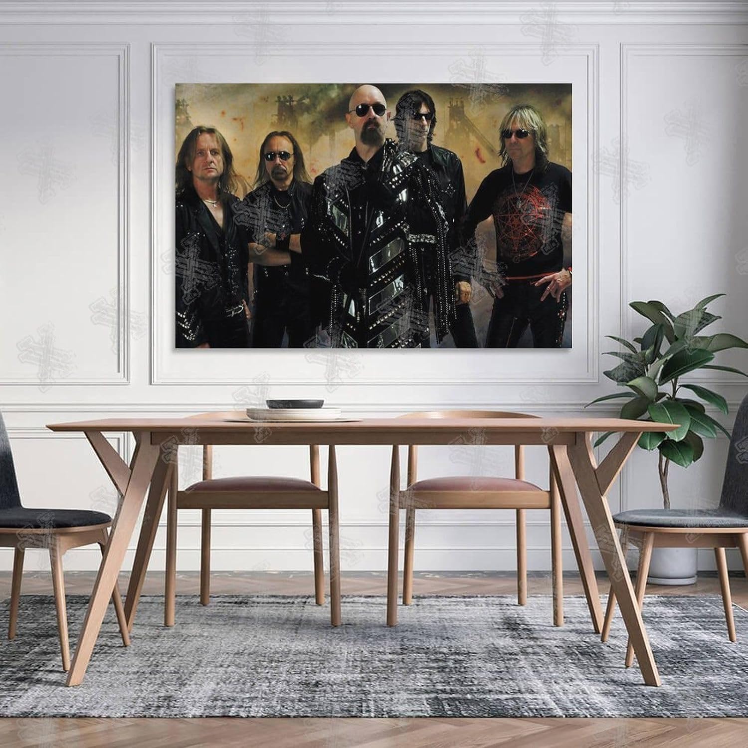 Póster de la banda de Judas-sacerdote Póster de lienzo para decoración de dormitorio, paisaje, oficina, San Valentín, cumpleaños, regalo, sin marco,