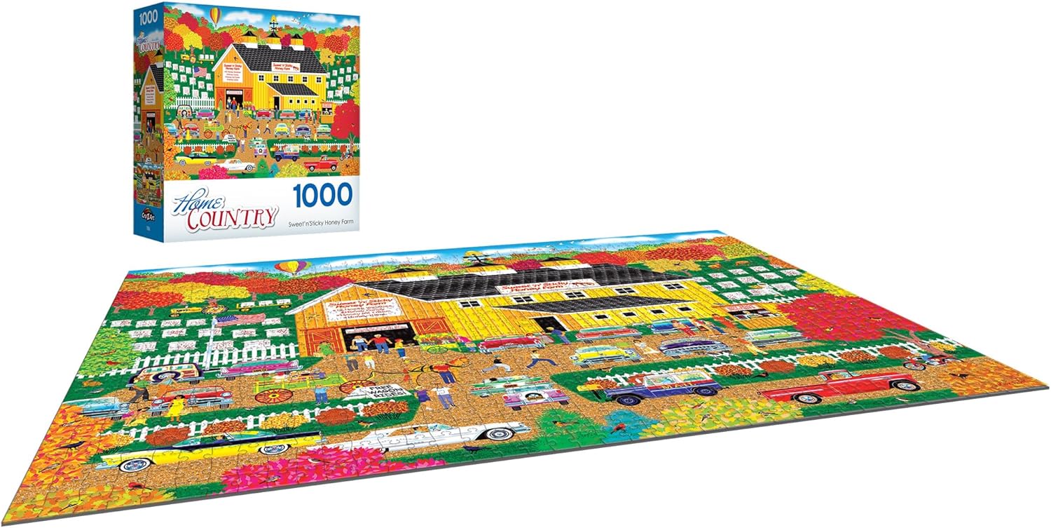 Cra-Z-Art – RoseArt – Home Country – Sweet n Sticky Honey Farm – Rompecabezas de 1000 piezas