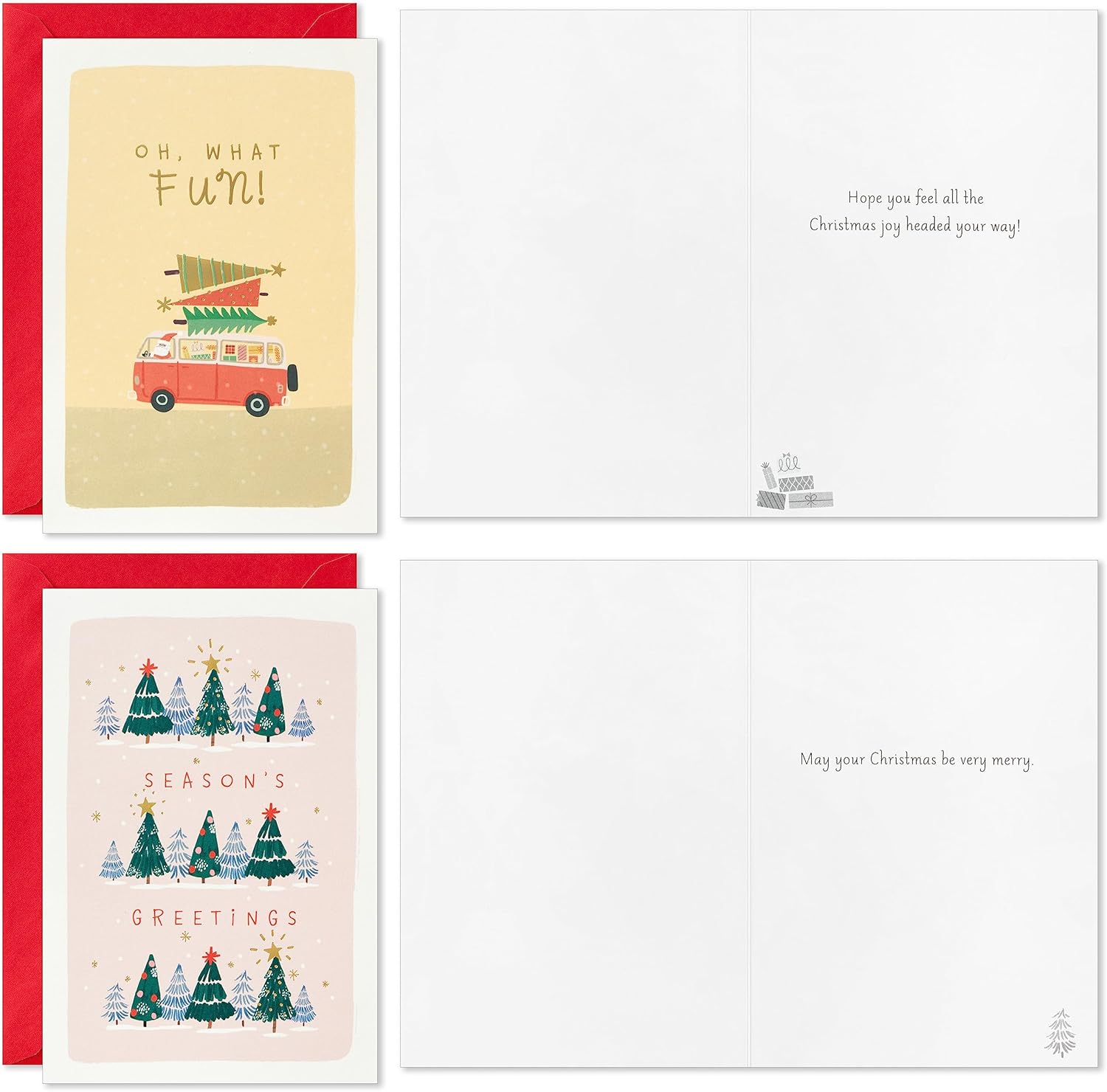 Hallmark Lindo surtido de tarjetas de Navidad en caja (24 tarjetas y sobres)