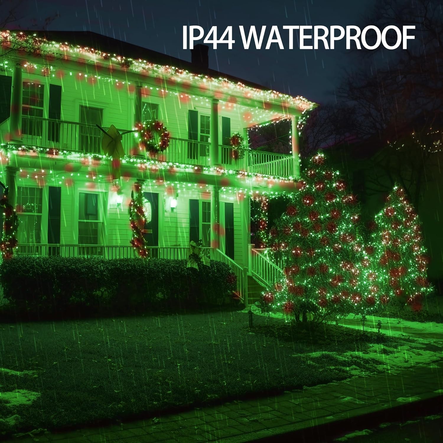 Dazzle Bright Guirnalda de luces de Navidad para exteriores, 1000 LED de 328 pies, enchufable, con control remoto, 8 modos y temporizador,