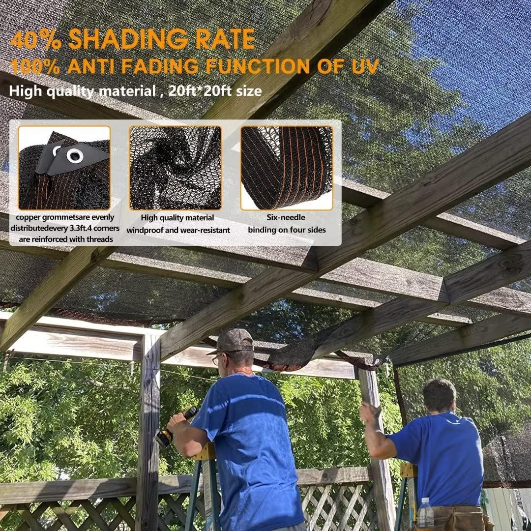Paño de sombra para plantas de invernadero, 40-50% bloqueador solar, para exteriores, jardín, pérgola, patio, césped, plantas, paños para perrera,