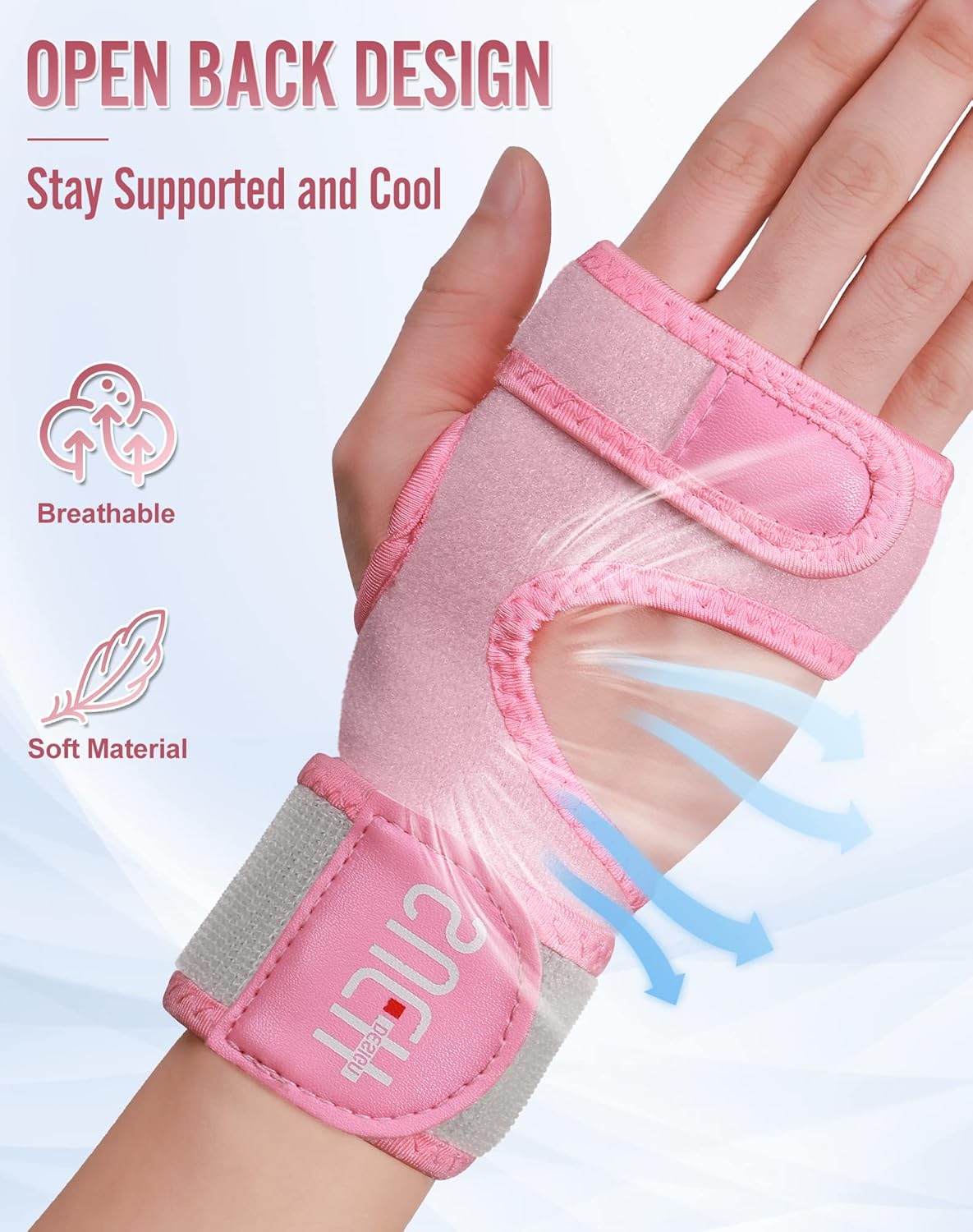 SUEH DESIGN Muñequera para túnel carpiano, 1 par de férula de muñeca para mano izquierda y derecha, muñequera ajustable para Tndonitis artritis y