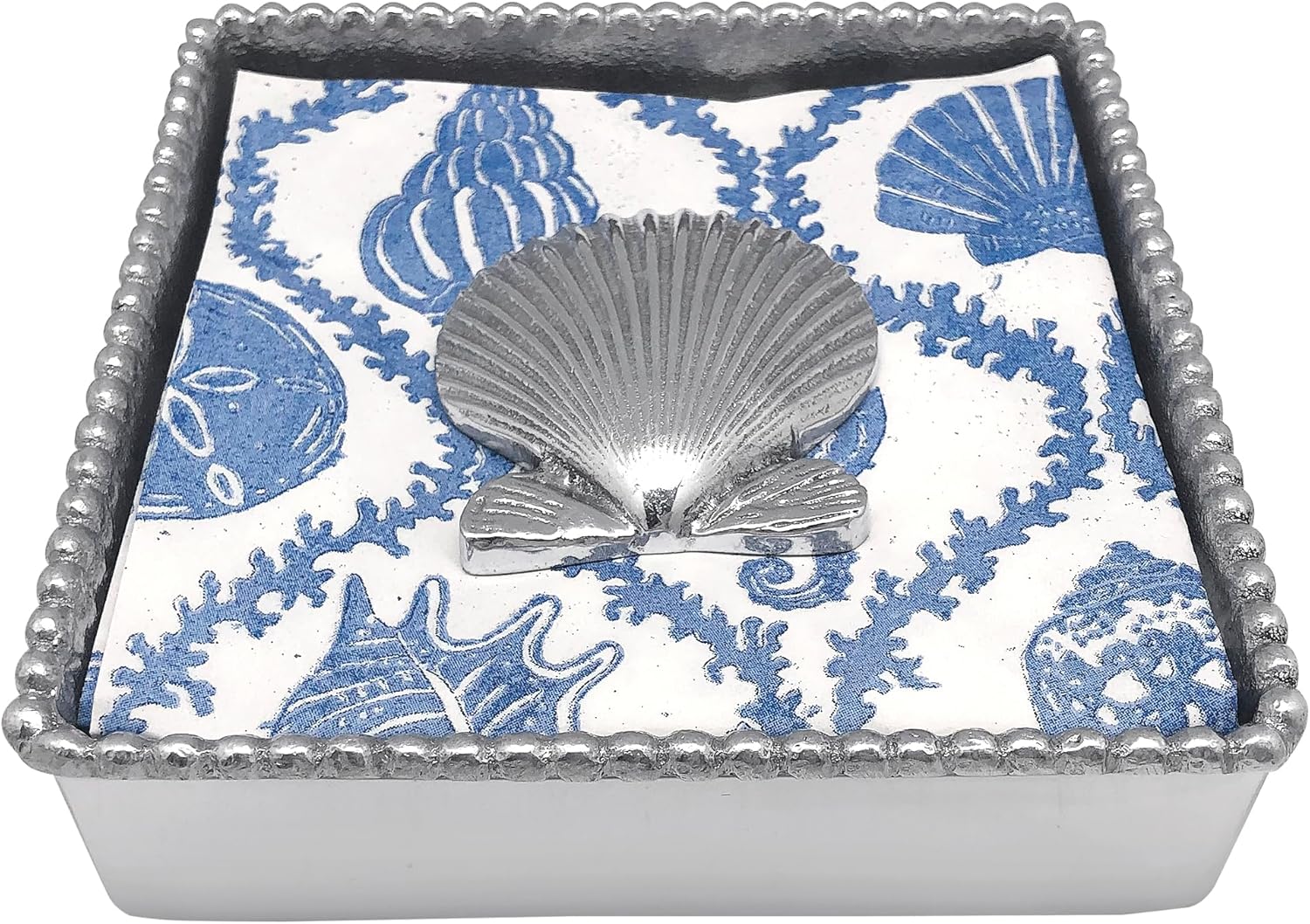 Mariposa Servilletero con cuentas de concha de vieira