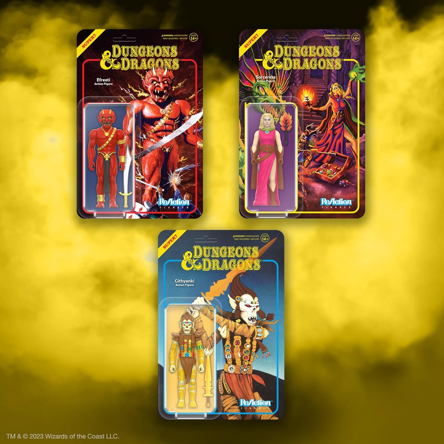 Super7 Dungeons & Dragons Efreeti – Figura de acción de Calabozos y Dragones de 3.75 pulgadas con accesorio, coleccionables vintage y juguetes retro