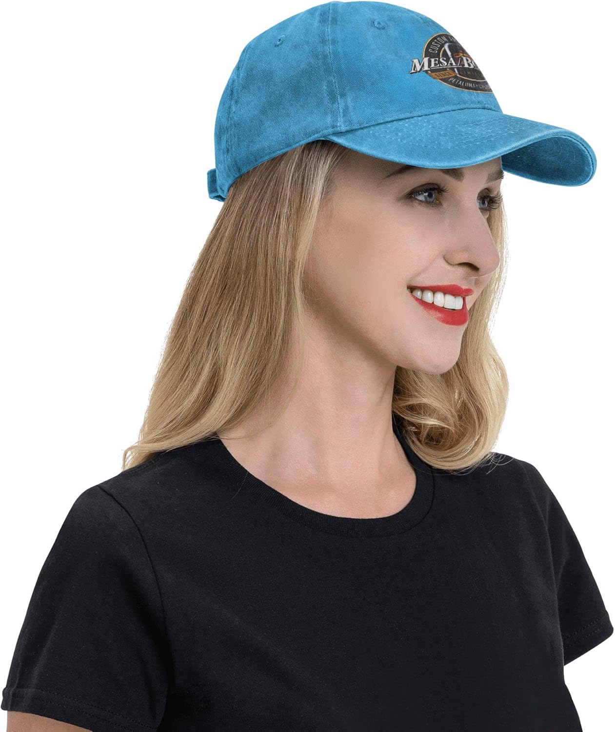 Gorra de mezclilla ajustable con logotipo de Mesa Boogie para hombre y mujer