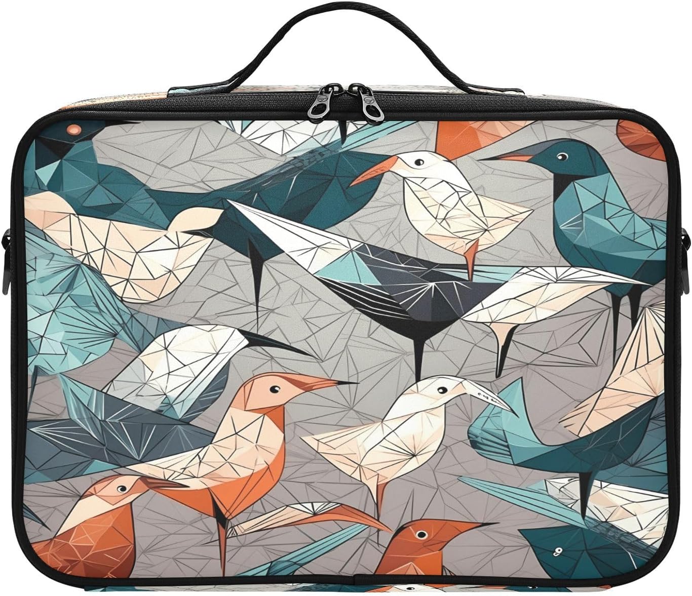 Bird Origami Amarillo Azul Verde Naranja Bolsa de Cosméticos Viaje Viaje Maquillaje Bolsa de Maquillaje Mujer Bolsa de Maquillaje Grande Bolsa