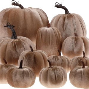12 calabazas artificiales grandes de terciopelo, hechas a mano, decoración de centro de mesa de cosecha de otoño, para el hogar, cocina, granja, 12 calabazas artificiales grandes de terciopelo, hechas a mano, decoración de centro de mesa de cosecha de otoño, para el hogar, cocina, granja,