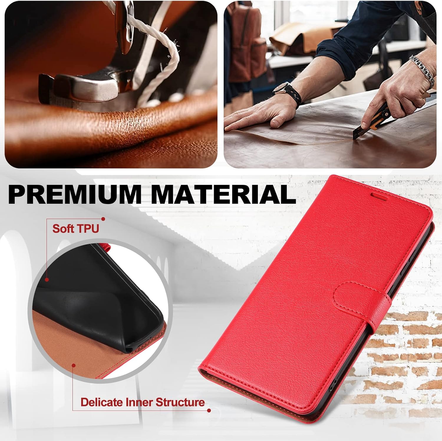 Funda para iPhone 11 Pro, de piel sintética, con bloqueo RFID, con soporte para tarjetas, funda magnética con tapa compatible con iPhone 11 Pro,
