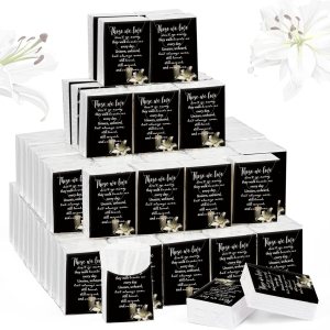 Paquete de 100 pañuelos faciales conmemorativos con los que amamos, no se van lejos, pañuelos inspiradores de bolsillo de poemas, paquetes de Paquete de 100 pañuelos faciales conmemorativos con los que amamos, no se van lejos, pañuelos inspiradores de bolsillo de poemas, paquetes de