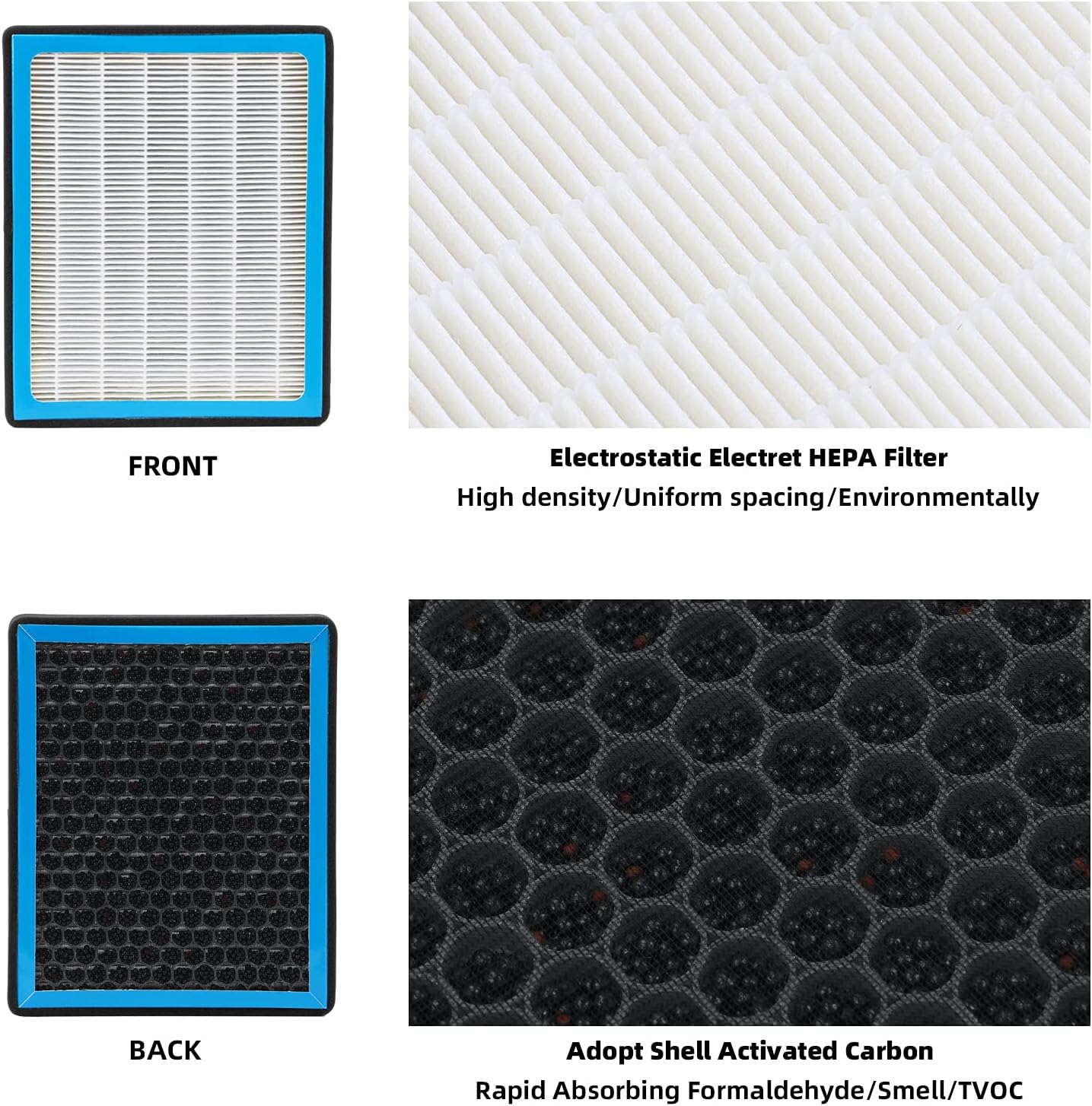 CF10134 – Filtro de aire de cabina de CA compatible con Honda Civic Accord Crosstour Odyssey Passport Pilot Ridgeline Acura CSX ILX Vehículos