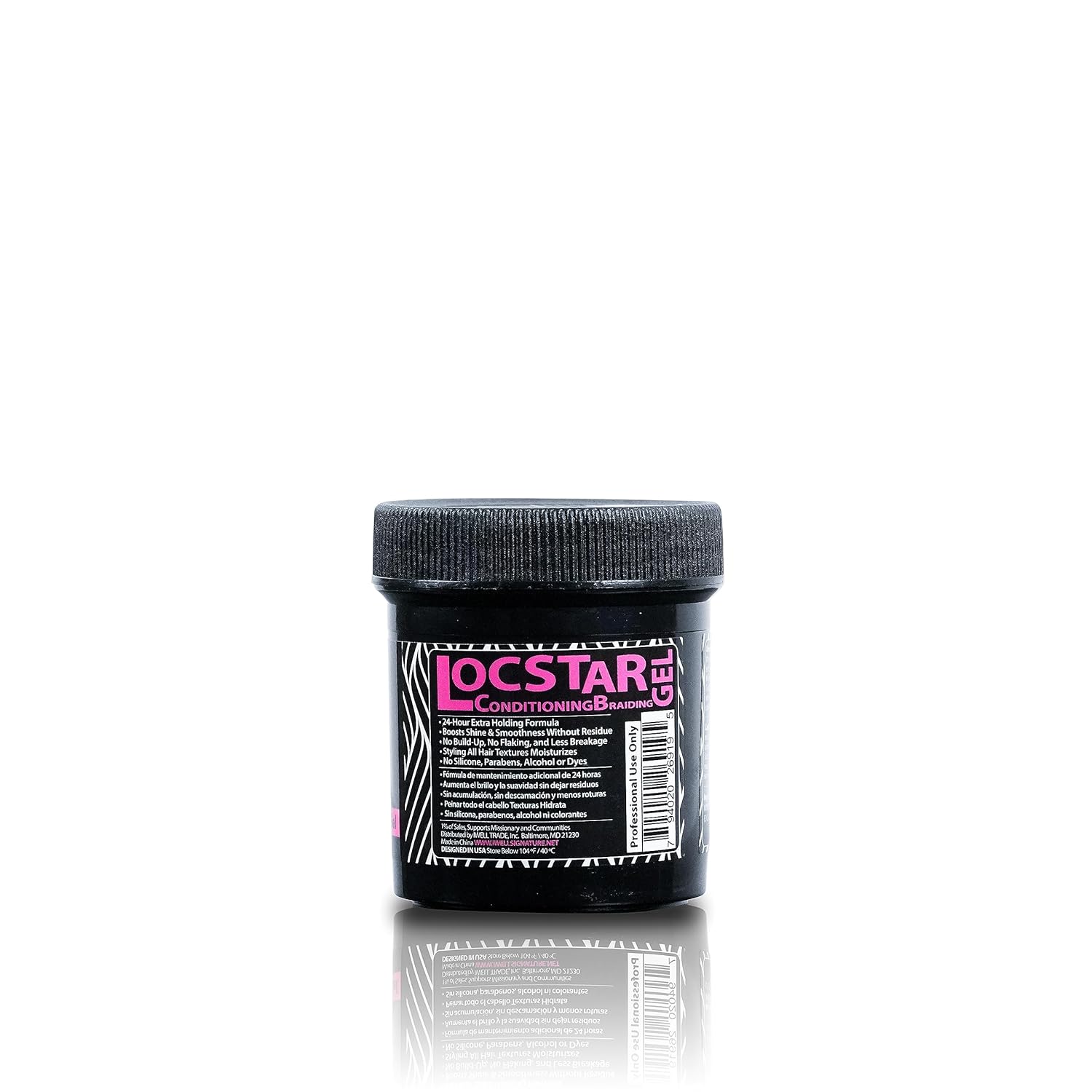 Loc Star  Gel acondicionador trenzado de 3.4 onzas  Gel para el cabello brillante y acondicionador  Gel de peinado  Ideal para trenzas, mechones y