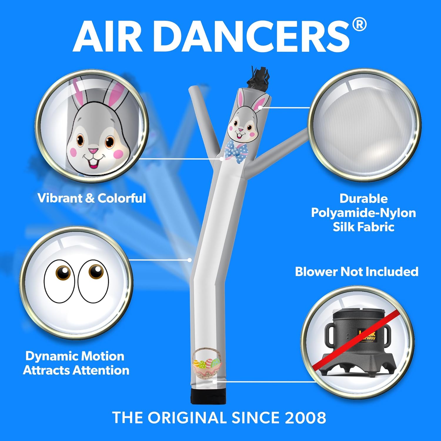 LookOurWay Air Dancers – Tubo inflable para hombre  10 pies de alto con forma de tubo inflable de baile para promoción de negocios  Soplador no