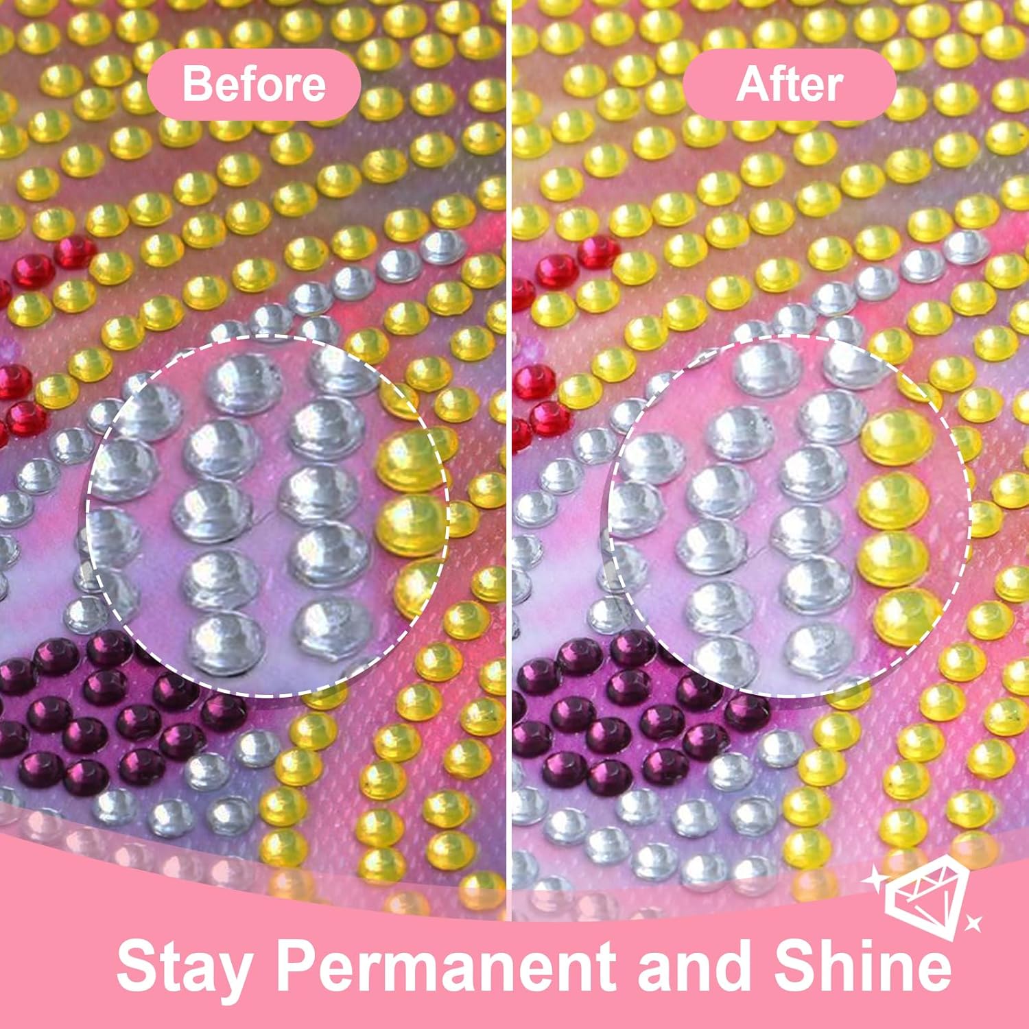Faburo Paquete de 2 adhesivos para pintura de diamantes (4.1 fl oz*2), accesorios de pegamento para rompecabezas, pegamento transparente con