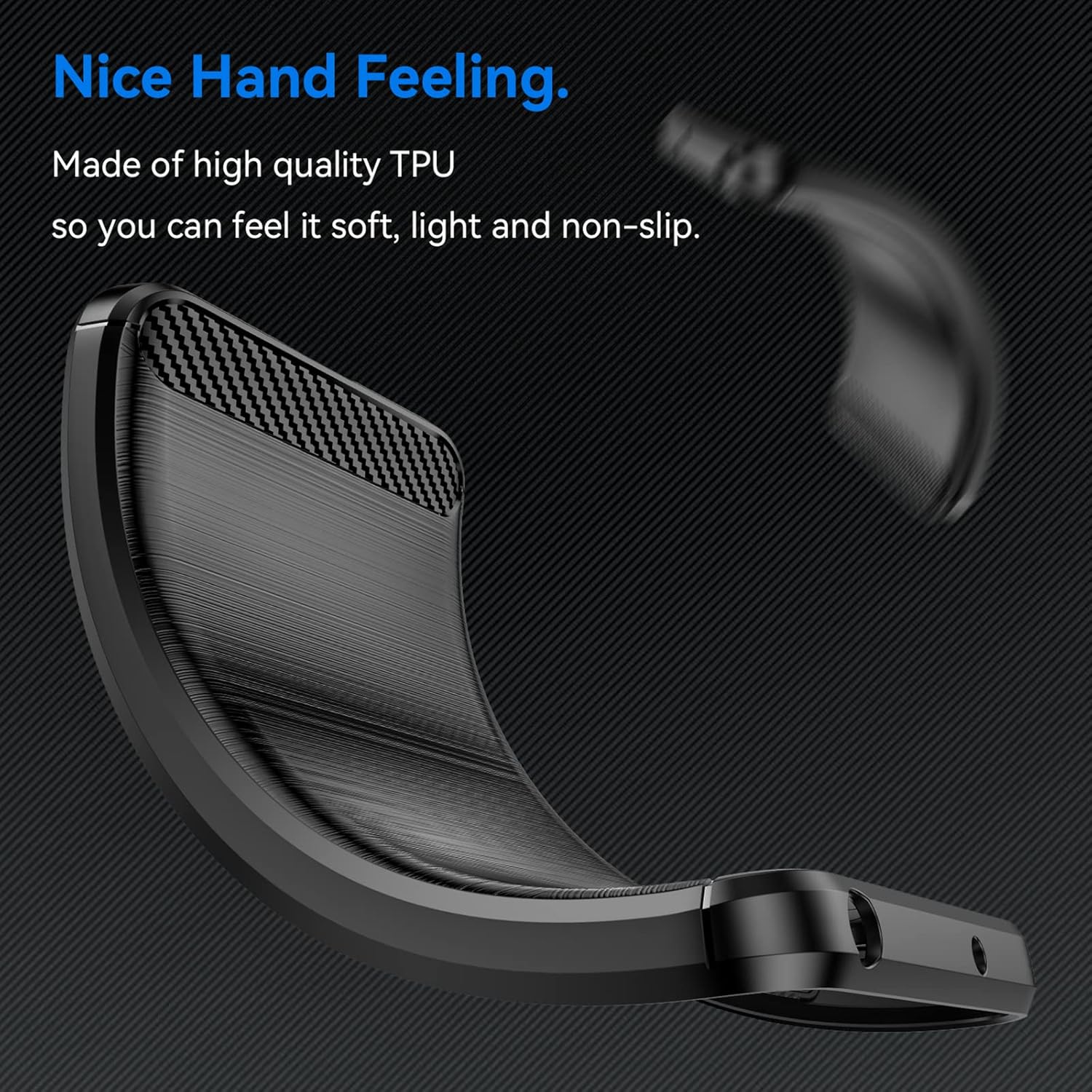 Funda para Moto G Play 2023, Motorola G Play 2023 con protector de pantalla HD, a la moda, absorción de golpes, flexible TPU parachoques de goma