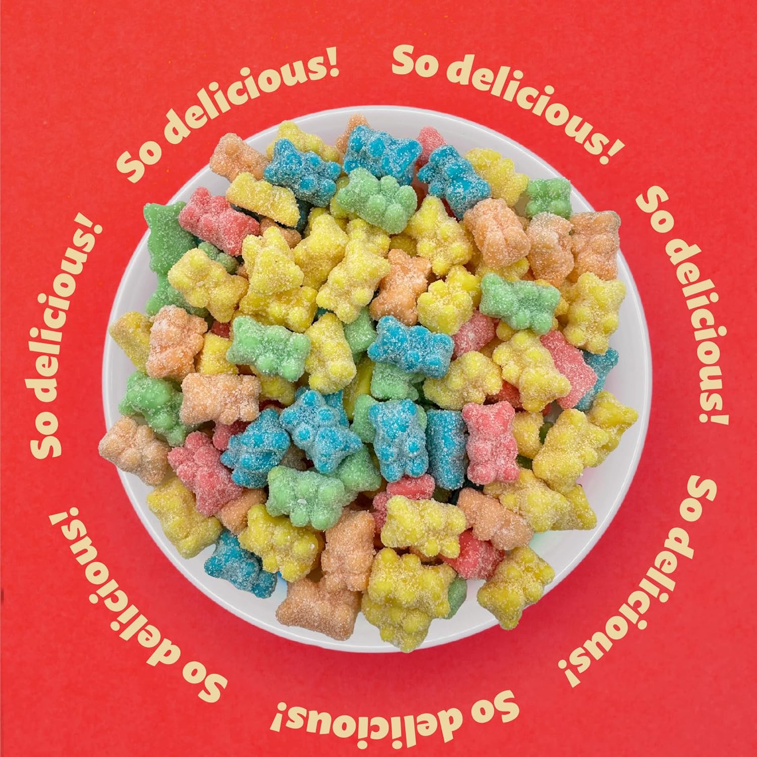 Caramelos de gomitas de neón agrios  Bolsa de 2 libras  Sabores de frutas surtidos