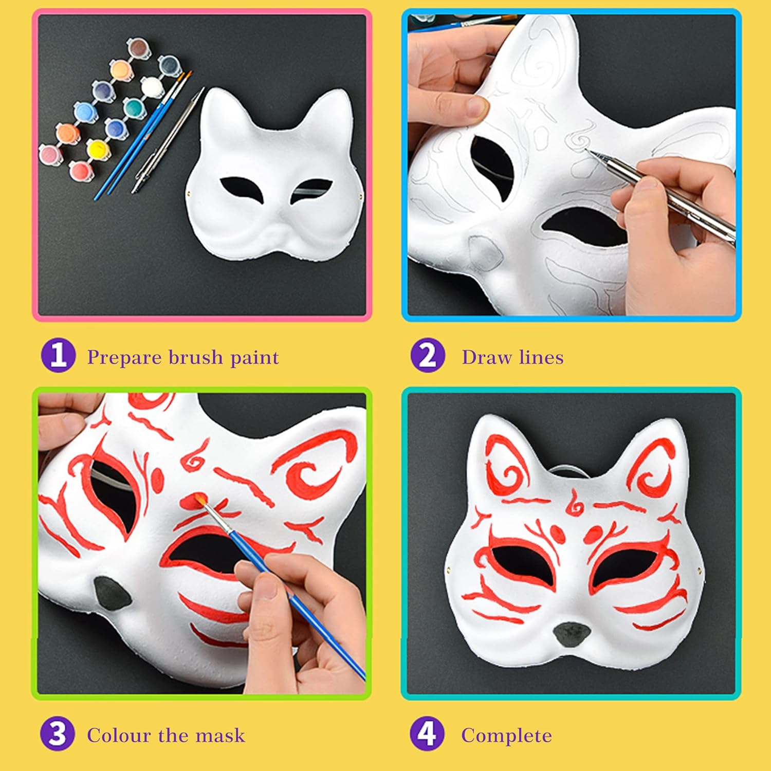 PARAOR 16 máscaras blancas para mascarada, máscaras de papel pintables, máscaras blancas de media cara para Mardi Gras, cosplay, baile de máscaras,