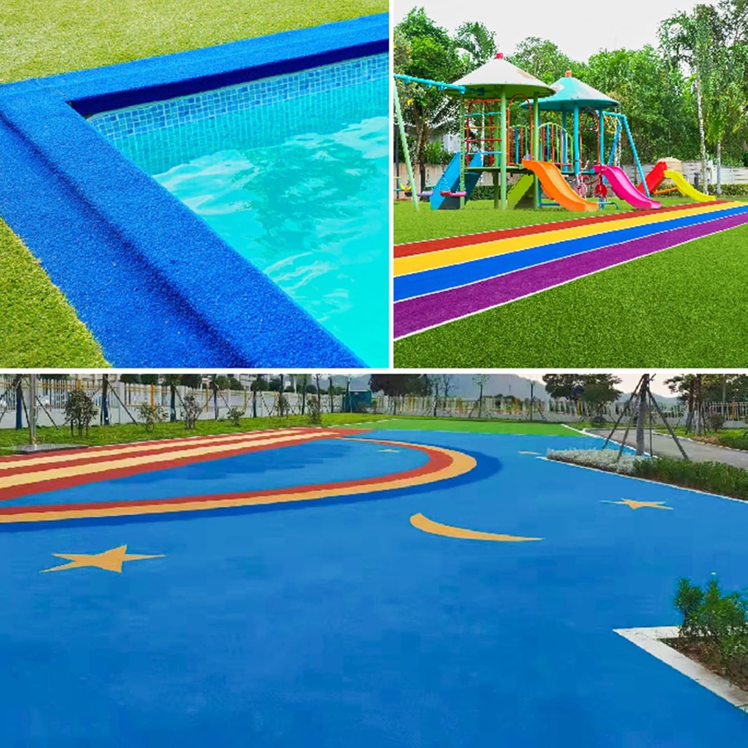 YJEUZCD Alfombra de césped artificial sintético, alfombra de césped antidesprendimiento para exteriores, patio trasero, alfombra decorativa de