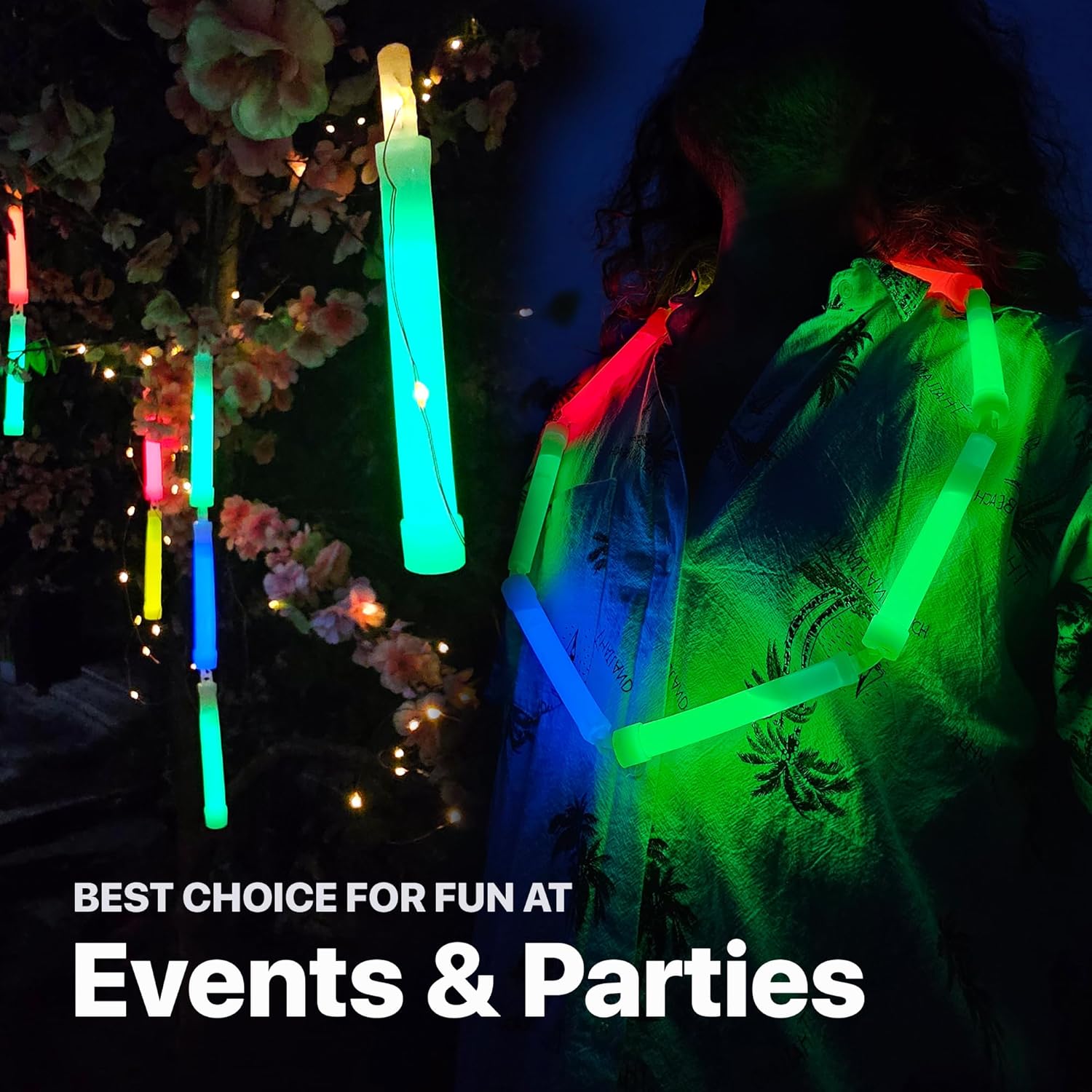 Glow Sticks Camping, Premium Snap-Together Unique Connecting Glowsticks Camping, Bulk Glow Sticks, Green Glow Sticks Emergency Light Sticks,