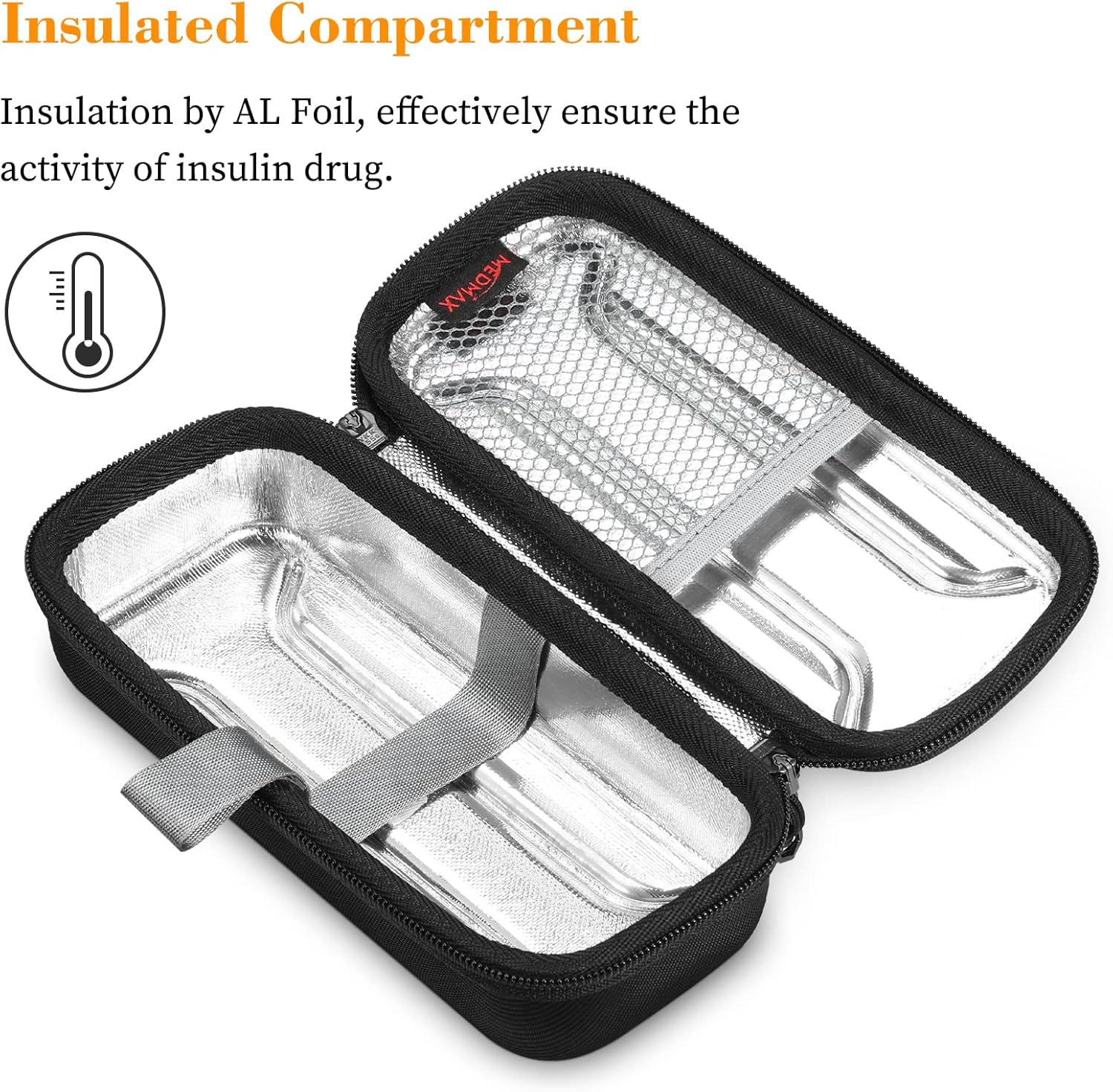 Vial de insulina – Estuche enfriador de transporte, organizador portátil para diabéticos, resistente al agua, funda protectora rígida de viaje