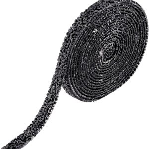 GORGECRAFT Cinta de diamantes de imitación de cristal de 3 yardas, cinta brillante de resina, accesorios de disfraces con purpurina para GORGECRAFT Cinta de diamantes de imitación de cristal de 3 yardas, cinta brillante de resina, accesorios de disfraces con purpurina para