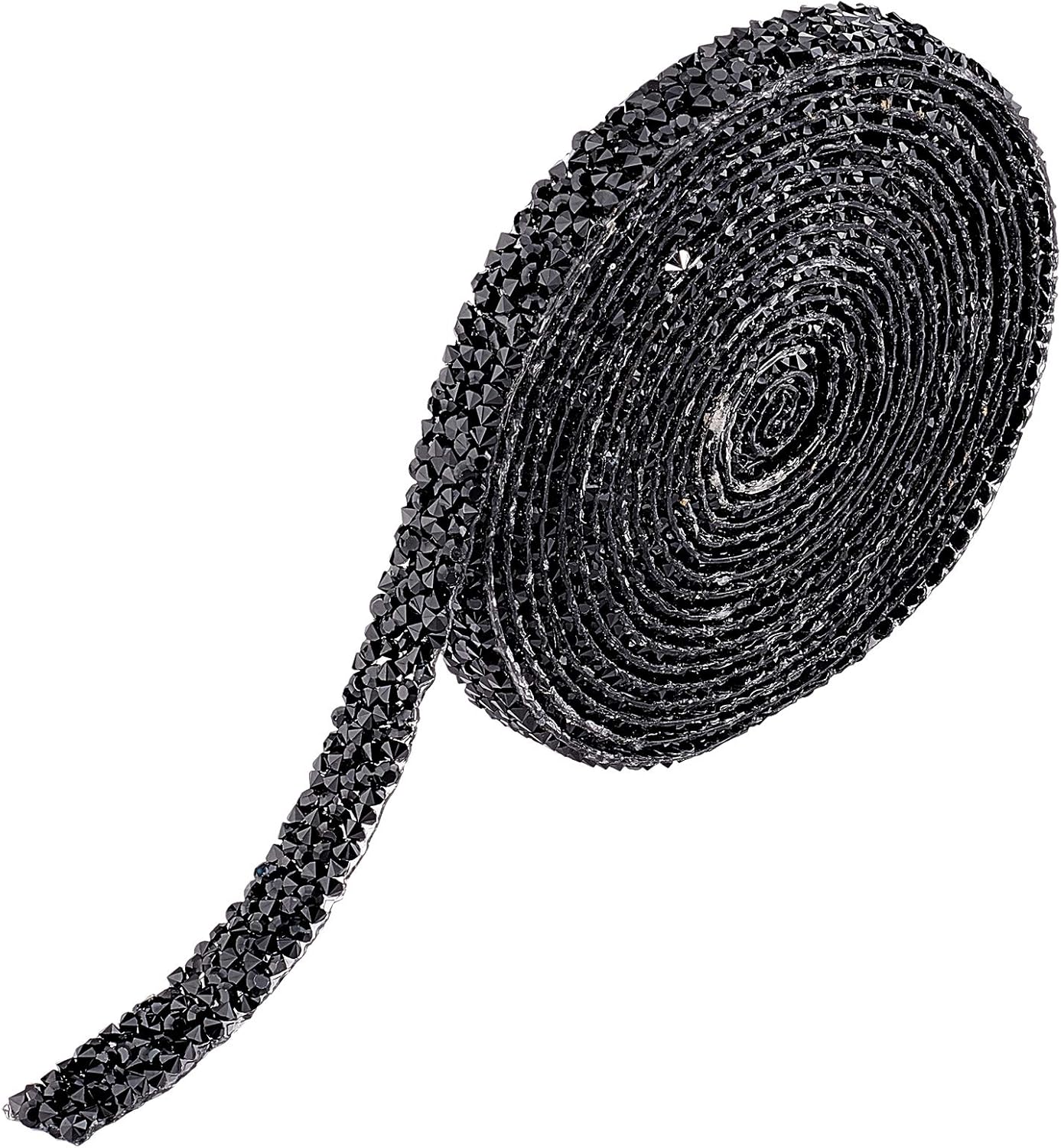 GORGECRAFT Cinta de diamantes de imitación de cristal de 3 yardas, cinta brillante de resina, accesorios de disfraces con purpurina para