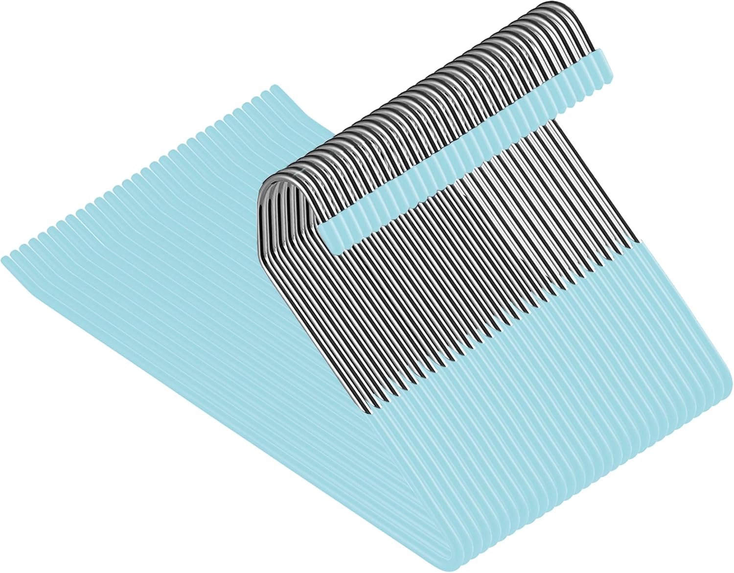 Zober Perchas antideslizantes para pantalones, paquete de 40 perchas para pantalones y jeans con extremos abiertos para armario, perchas de ropa que