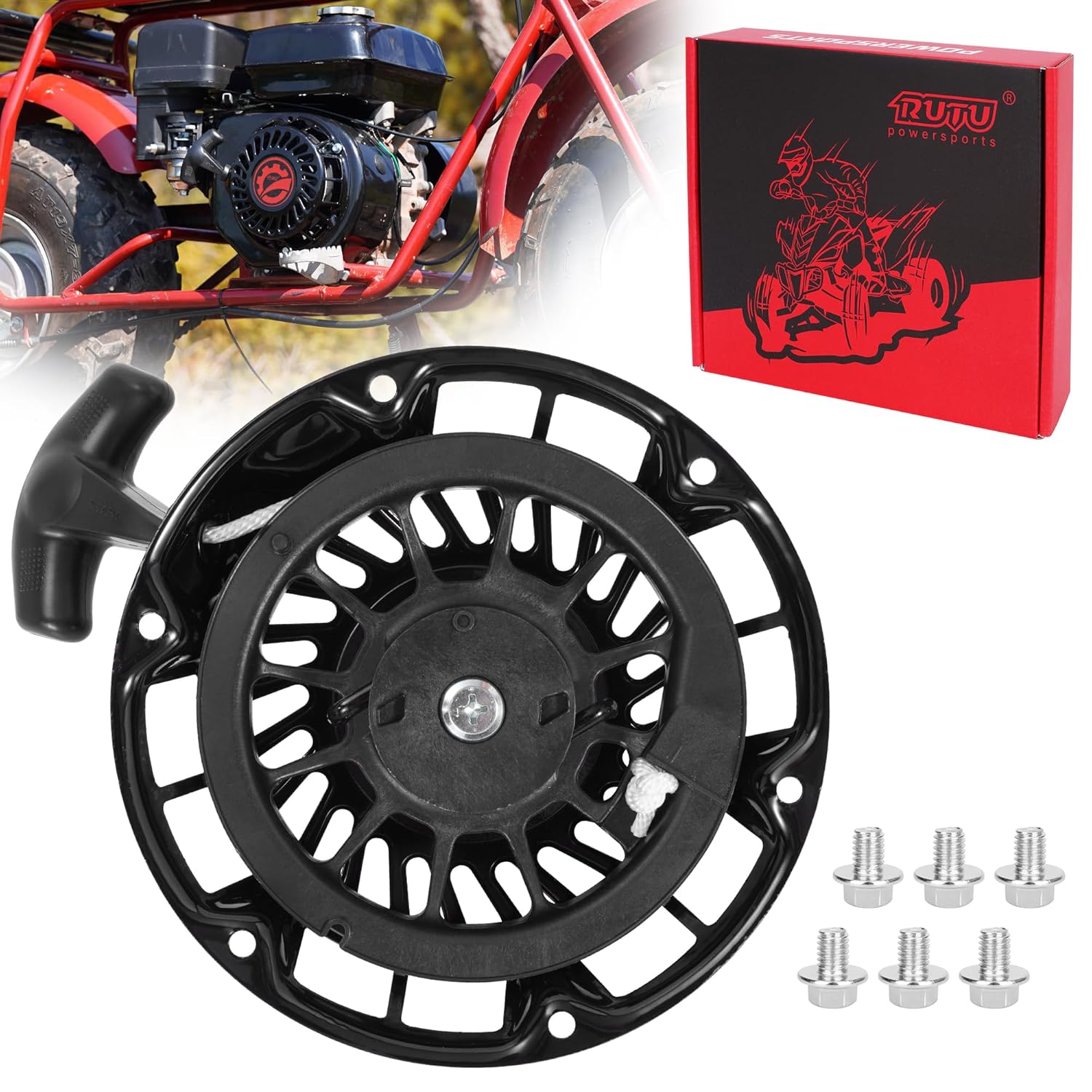 Conjunto de arranque de retroceso para Predator 212 Coleman BT200X CT200U GX160 GX200 5.5HP 6.5HP Motor pequeño Go Kart Mini Dirt Bike – Patas