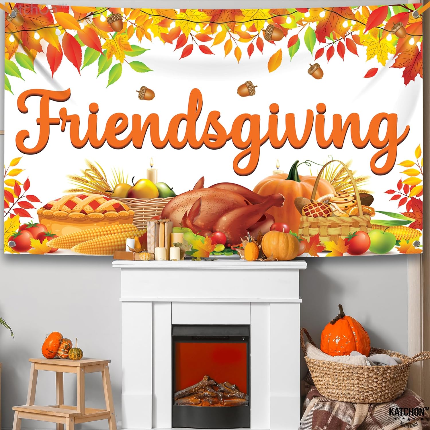 KatchOn, Telones de fondo para fotografía de Friendsgiving – XtraL, 72 x 44 pulgadas  Fondo de fotos de regalo de amigos para decoraciones de amigos
