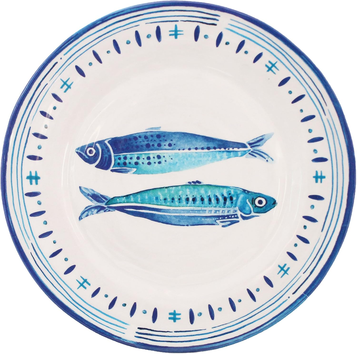 Le Cadeaux Santorini – Platos de ensalada de melamina (4 unidades)