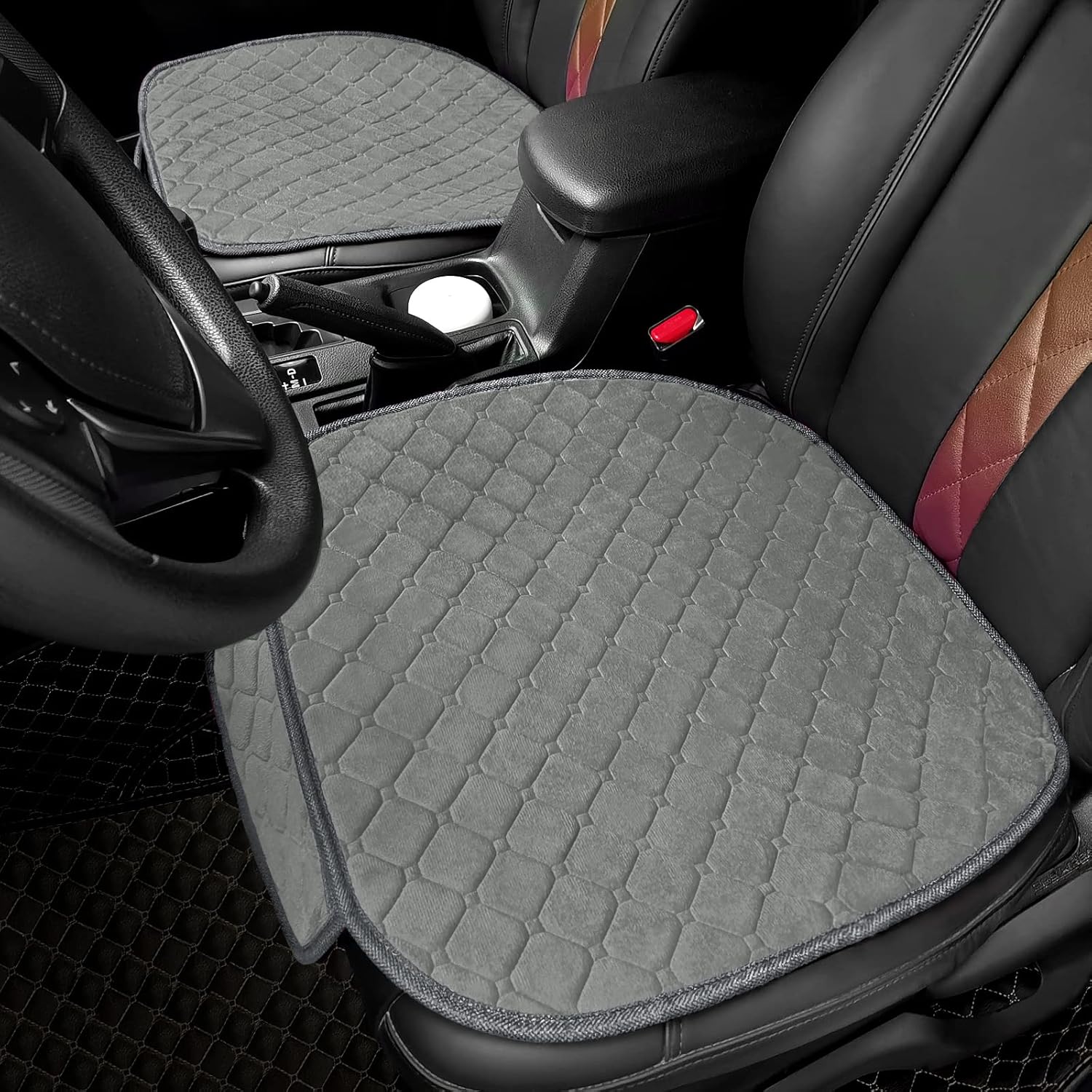 surpassme Cómodas fundas universales para asiento delantero para accesorios de automóvil con bolsillos de almacenamiento, fundas interiores