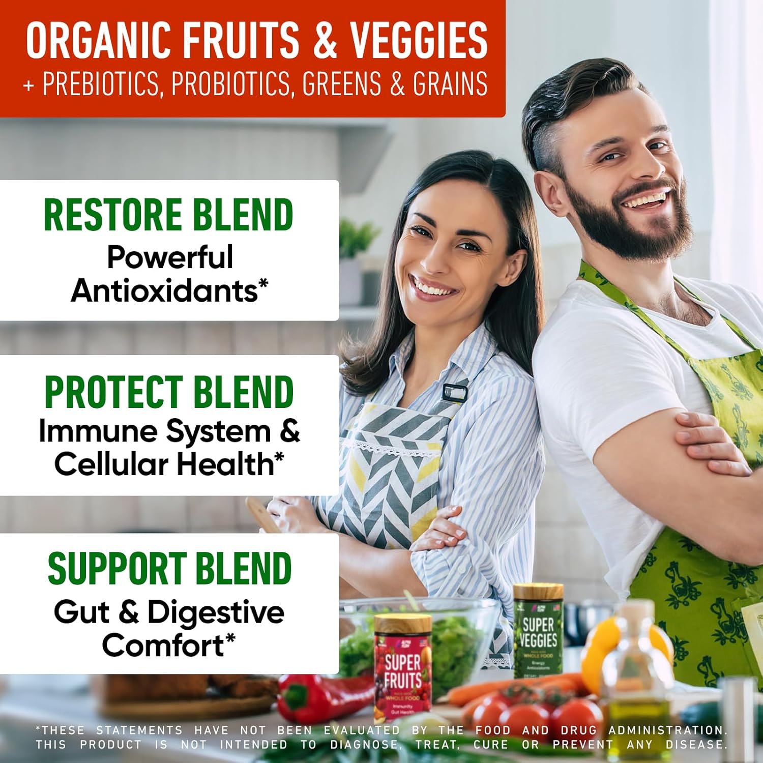 Suplemento de frutas y verduras  Boost Energy con suplementos de frutas y verduras  Suplemento de fibra para la salud intestinal + Karela  Polvo de