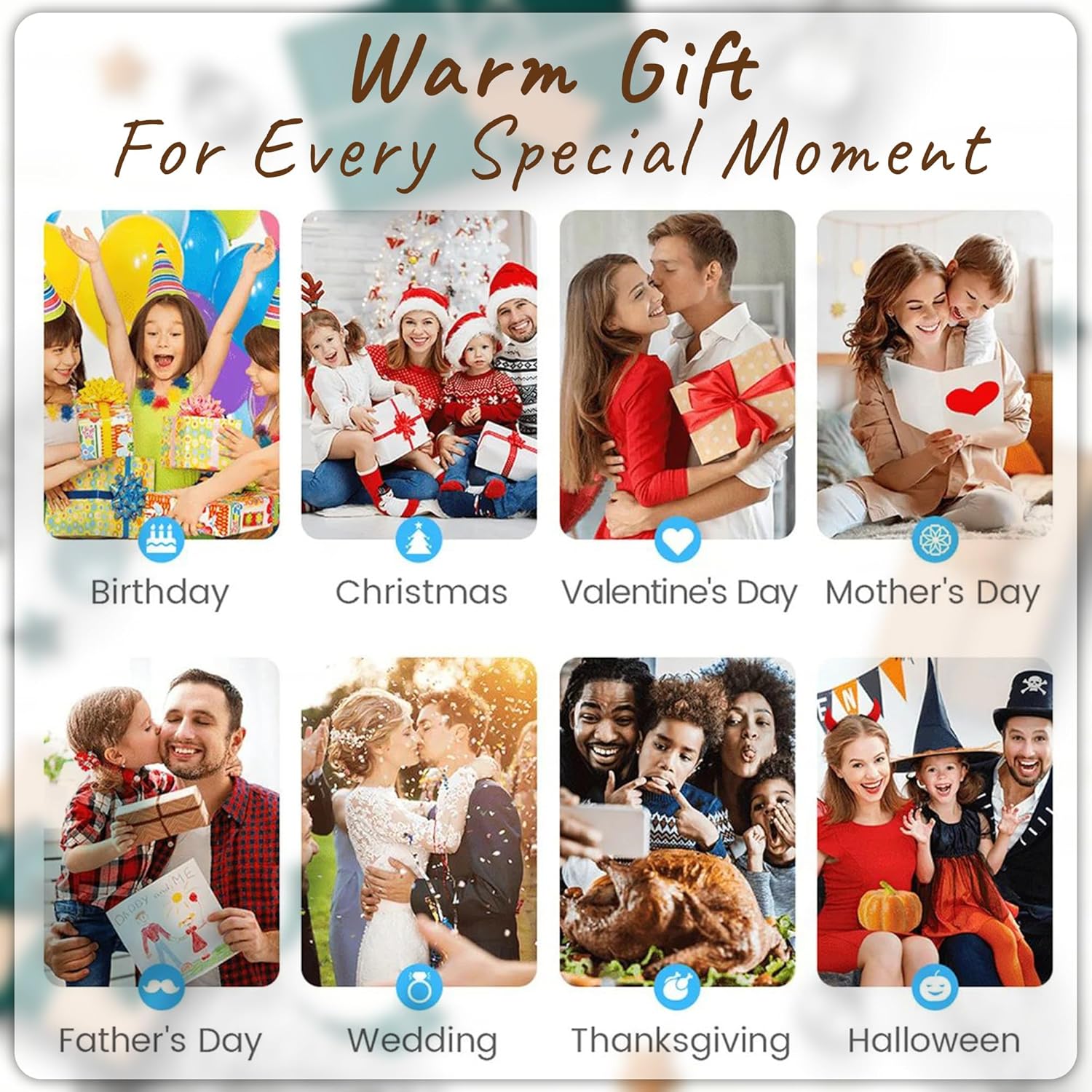Qillnyy Manta de fotos personalizada para parejas, regalos conmemorativos personalizados con texto en inglés “I Love You”, regalos personalizados